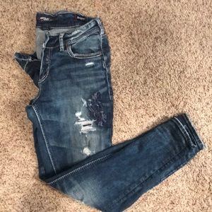 Distressed jeans